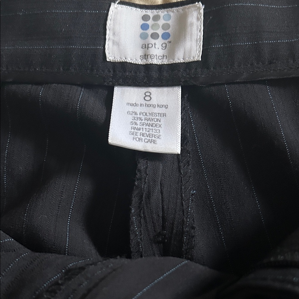 Apt. 9 Women's Black Pinstripe - Picture 6 of 8
